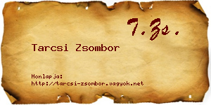 Tarcsi Zsombor névjegykártya