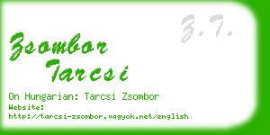 zsombor tarcsi business card